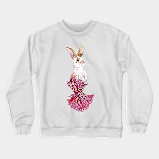 White and Brown Mermaid Bunny Crewneck Sweatshirt